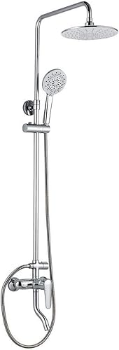 Shower Faucet Set, Bathroom shower faucet, shower head set rain shower, bathroom shower, household anti-scalding bath artifact, water saving, integrated casting valve body, silica gel descal