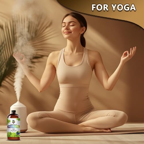 Image of Peppermint Essential Oil for Aromatherapy Diffuser Massage 8 fl oz