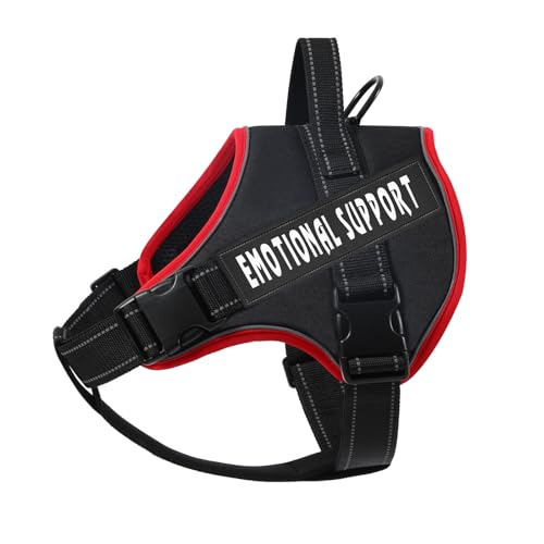 voopet Emotional Support Dog Harness Professional Service Dog Vest Harness for Small Medium Large Dogs Reflective Breathable and Adjustable No Pull/Choke ESA Essential Harness
