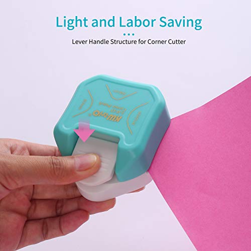 KKmoon Perfurador arredondado de canto 3 em 1 R4 / R7 / R10mm Cortador aparador de canto redondo de