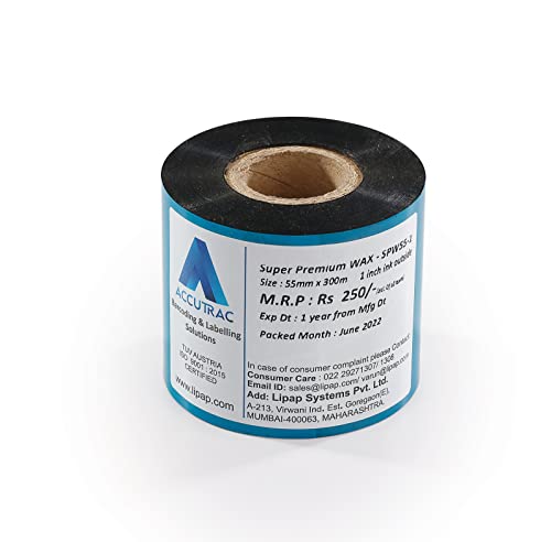 Accutrac 55 X 300 Meters Thermal Transfer Barcode Labels Ribbon Super Premium Wax for Printer TSC, Zebra, Citzen, Datamax, Thosiba, Sato Etc (Pack... - Image 7