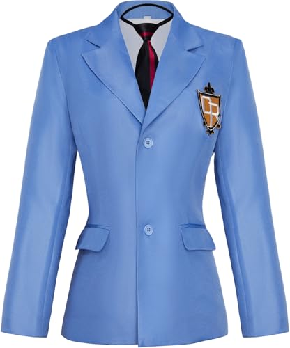 High School Host Club Cosplay Costume Anime School Unifrom Blazer Top with Tie Outfits for Adults Halloween