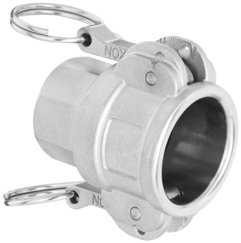 Dixon Valve & Coupling G200-D-SS Investment Cast Stainless Steel 316 Global Type D Cam and Groove Hose Fitting, 2" Socket x 2" NPT Female