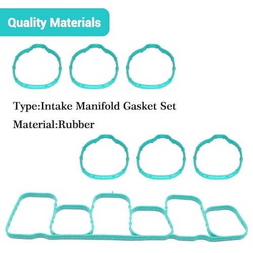Image of Engine Intake Manifold Gasket Set Fit for Ford Lincoln Vehicle Edge Explorer F-150 Police Mustang Flex Taurus Transit-150 250 350 for MKS MKT MKZ MKX 2011-2020 Replace MS97118-1 MS971181