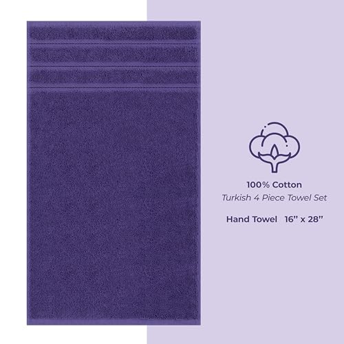 image for American Soft Linen Luxury Hand Towels for Bathroom, 600 GSM 100% Cott