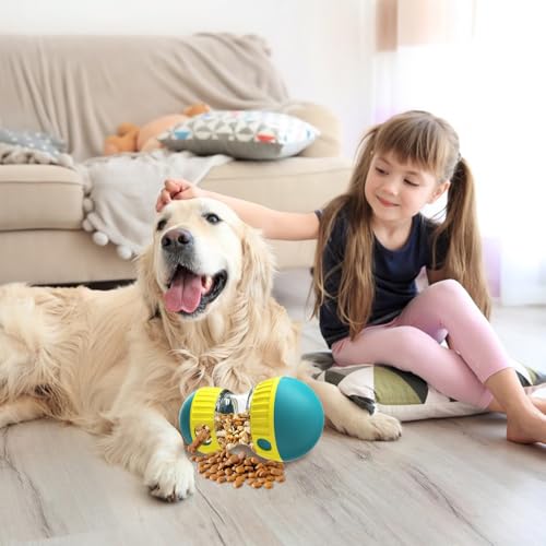 Rolling Feeder Hundespielzeug, Langlebig Hundespielzeug Intelligenz, Intelligenzspielzeug für Hunde, Slow Food Snackball Hund Zur Verbesserung der Verdauung Für Hunde Aller Größen Geeignet (Grün)