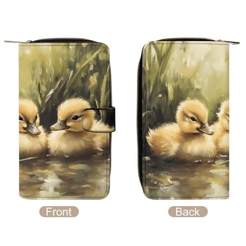 Fluffy Ducklings Ducks Long Wallet for Women Men Purses Coin Pouch Credit Card Holder Organizer3