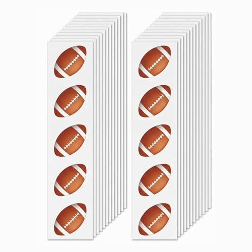 120 Pcs Football Stickers Football Helmet Stickers Football Party Face Favors Waterproof Vinyl Sports Stickers for Water Bottles Football Charms Decor DIY Craft