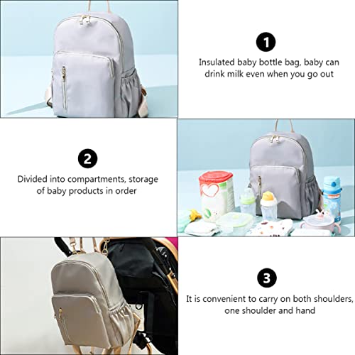 Sac à dos anti-fuite à compartiment thermique pour biberon et poussette - 4