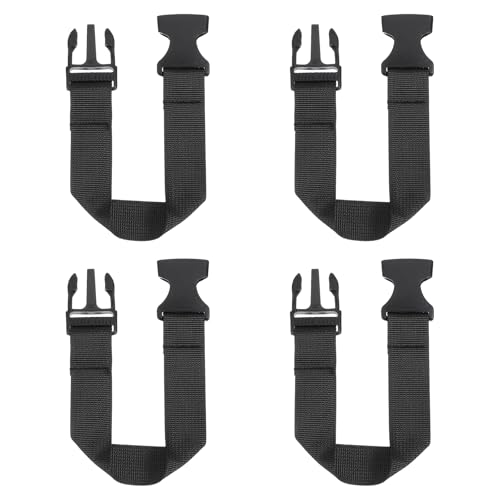 MECCANIXITY 4pcs Fanny Pack Extender Strap 12 x 1 Belt Bag Waist Bag Extension Strap for Fanny Pack Pouch Backpack Black