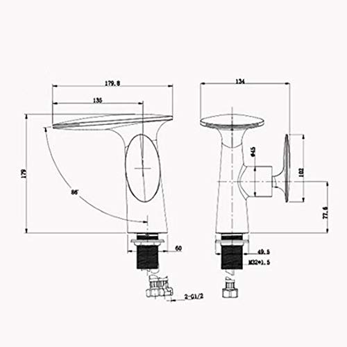 Mitigeur cascade salle de bains blanc finitions haut de gamme
