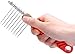 QUMY Dog Comb for Dematting, Stainless Steel Pet Grooming Comb, Removes Dead, Matted or Knotted Hair, Finishing and Fluffing, Comfort-Grip Handle - Pack of 1