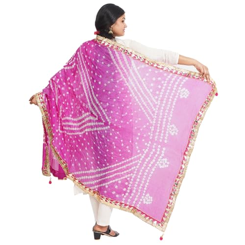 IGH Chiffon Leheriya Dupatta – Lightweight & Traditional Rajasthani Design, Weddings & Party Gift, Return Gift 1 Pcs2