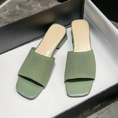 Heeled Sandals for Women Wide Width Open Toe Block Slip On Casual Chunky Low Heel Heeled Sandals Plantar Fasciitis Comfortable Walking Sandal4