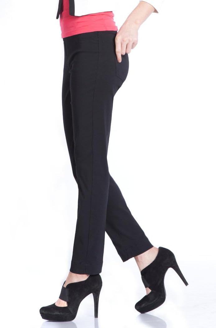 SLIM-SATION Women's Wide Band Ankle Pant Pull-on Pant with Tummy Control - Image 4