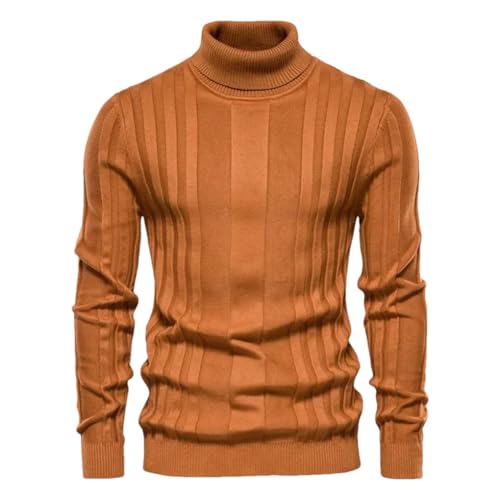 Solid Color Casual Simple Classic Round Neck Striped Slim Men's Pullover Sweater