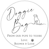 Wedding Doggie Bag Stickers, Dog Treat Wedding Favor Labels, Bridal Shower Thank You Gifts, from Our Pup to Yours, Pet Wedding Bag Labels