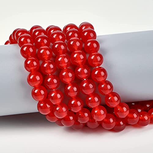 Image of 51pcs Red Round Carnelian Gemstone Beads 6 MM