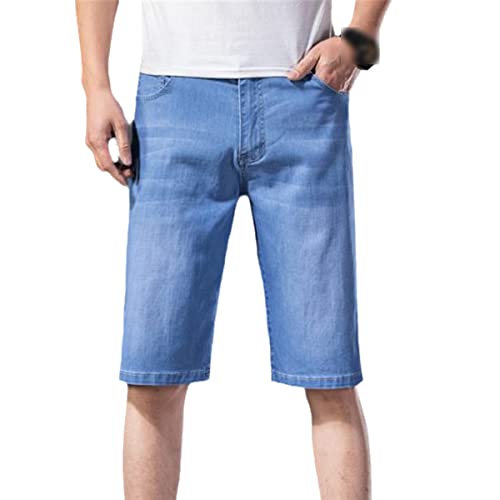 Bermuda d'été extensible en coton bleu clair pour vacances homme
