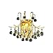 Elegant Lighting V8000W16G/EC Toureg - Three Light Wall Sconce, Crystal Style Options: Clear Elegant Cut