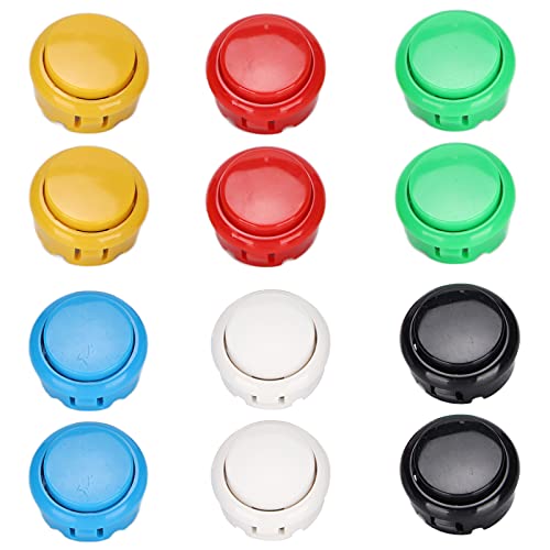 Crazy Sales Arcade Button, Arcade Joystick Game Console Buttons Plastic Snapâ€‘in Installation Stable for Arcade Joystick Game Console for XBOX360