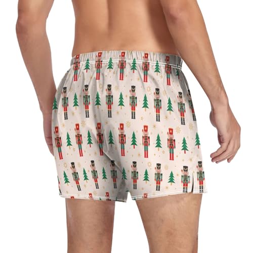 Image of Men's Boxer Shorts, Cotton Boxers Underwear Soft Sleep Short Loose Boxers Button Fly S-XXL