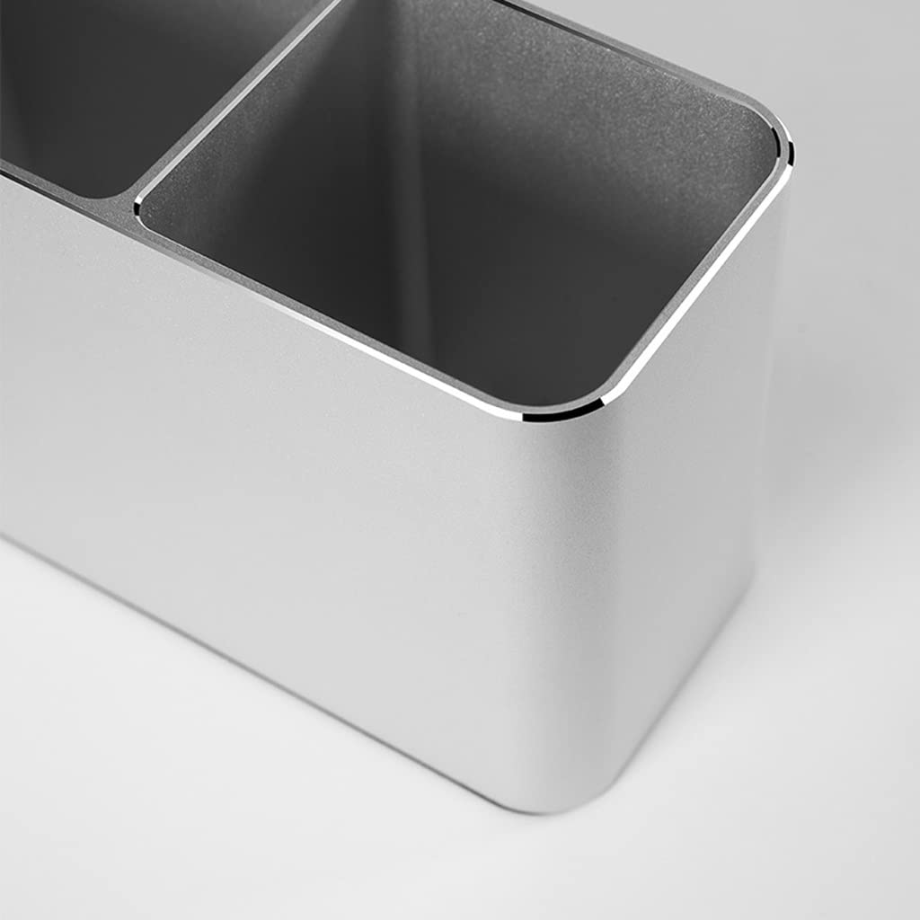 Stiftehalter Stifthalter Stifteköcher Stifthalter Metall Bleistifthalter for Schreibtisch, Aluminium Bleistift Cup Square Pen Pen Cup, Desktop Büroartikel School Stift Organizer Stiftköcher Schreibtis