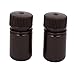 Aexit 2Pcs 25ml Flasks Plastic Wide Mouth Chemical Laboratory Reagent Bottle Sample Cell Culture Flasks Bottle Brown