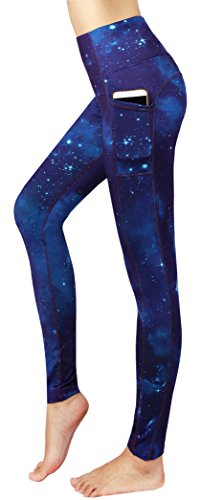 Neonysweets Womens Printed Tummy Control Yoga Workout Leggings Pocket3