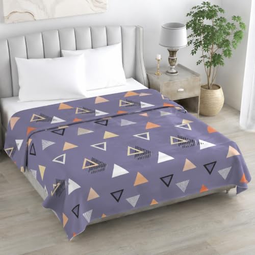 Image of Super Premium Quilt Cover Double Bed with Zipper Blanket Cover /rajai Cover /Comforter Cover /Duvet Cover King Size Soft Cotton Skin Friendly Stuff 90x100 Inches, Purple | TC - 300