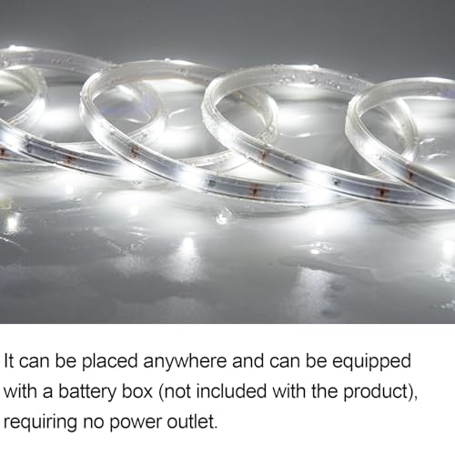 Image of 10ft USB LED Rope Light, Waterproof Flexible Strip, Warm White Light, Suitable for Outdoor Camping and Indoor Decor (Battery Box Not Included)