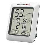 ThermoPro TP50 Digital Thermo-Hygrometer Indoor Room Thermometer with Max and Min Recording, Humidity Meter with Climate Indicator for Room, Office and Climate Control Monitor