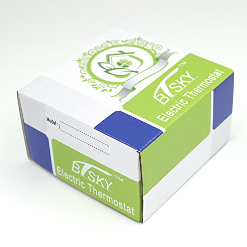 BTSKY 2x Elektrisch Digital Raumthermostat Tempraturregler Thermostat mit LCD Touchscreen Fußbodenheizung elektrisch 16A weiße Hintergrundbeleuchtung Neu DE-7