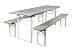 Produktbild MaximaVida klappbare Picknicktischgarnitur, Bierzeltgarnitur Berlin, Scandinavian whitewash, 200 cm FSC G