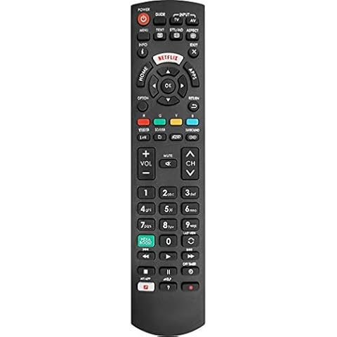 New Panasonic TV Replacement Remote Control Fit For All Panasonic Smart TV/HD/LCD/LED/MY APPS/NETFLIX/HOME Buttons - No Setup Required N2QAYB000487 N2QAYB000753 N2QAYB000752 Cover