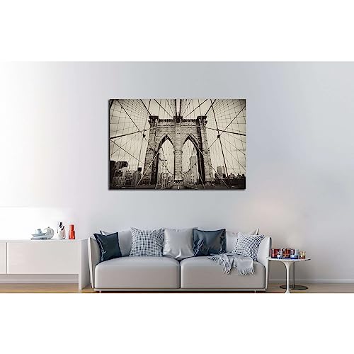 Lienzo puente de Brooklyn ZELLART №563 cuadro decorativo sin marcos ni montajes complejos