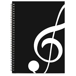 MAXCURY Blank Sheet Music Composition Manuscript Staff Paper Art Music Notebook Black 100 Pages 26x19cm (Black Music)