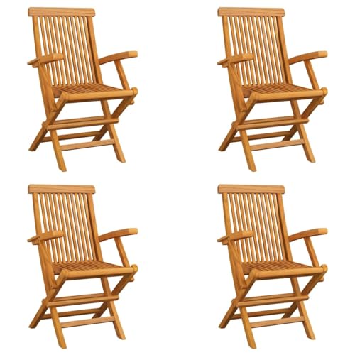 Chaises de jardin pliantes en teck massif extérieur résistantes - 2