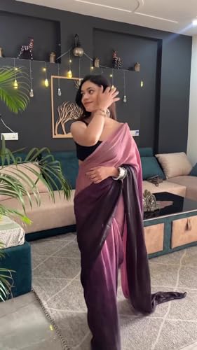 Image of Avantika Fashion Women's Amazing Plain Georgette Saree With Blouse Piece