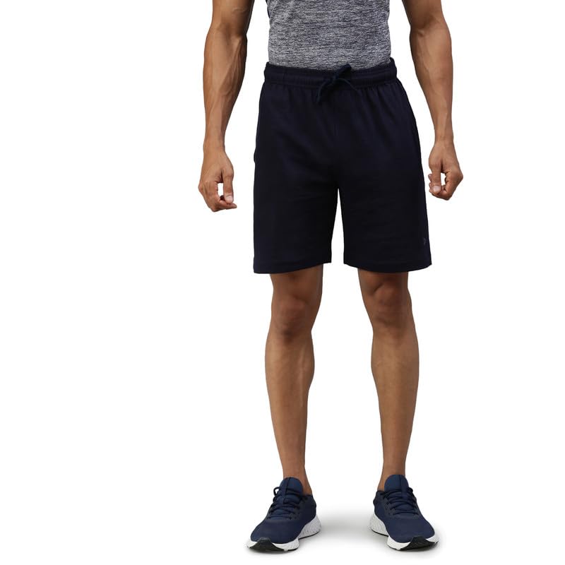 sporto Men’s Casual Cotton Lounge Shorts, Regular Fit with Zipper Pockets