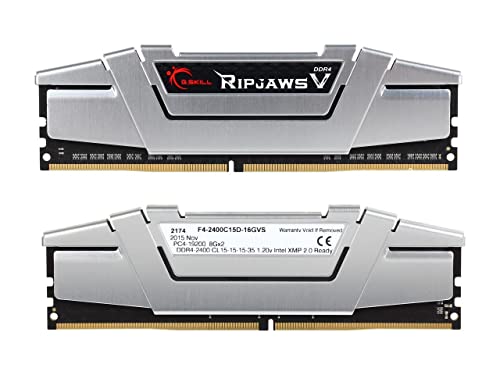 Memoria RAM G.Skill Ripjaws V DDR4-2400 16GB (2x8GB) CL15 1.2V Argento - RAM - Immagine 1