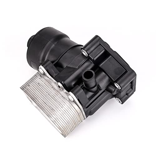 3mirrors Engine Oil Filter Housing Oil Cooler Assembly Compatible with 2012-2014 VW Amarok Passat Audi A3 Q3 2.0 TDI 03L115389H 03L115389B 03L115389C 03L115389G