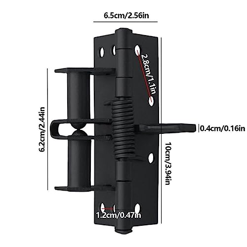KAZHBI Self Closing Door Hinges Spring Hinge Heavy Duty Hinges for Doors Automatic Self-Closing Spring Hinge for Apartments Dorms (Color : Black)
