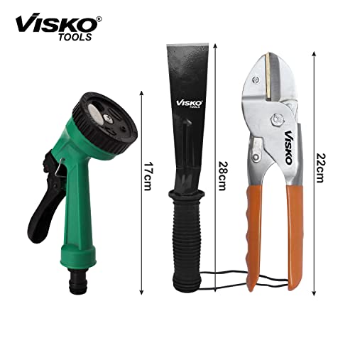 Visko GTK Garden Tool Set | Orange Green and Black | 3-Pieces | Garden Tool | for Home use |