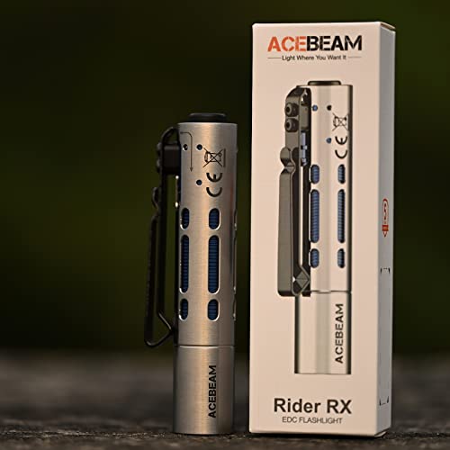 Acebeam Rider Rx Edc Flashlight 650 High Lumens High Cri 90 Single Aa, Small Pocket Flashlights Tail Switch Led Flash Light For Everyday Carry #TOP5