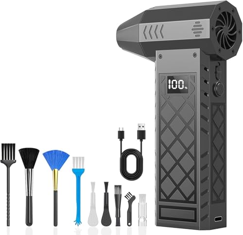Earglow Compressed Air Duster, 180000RPM Powerful Mini Electric Dust Blower,