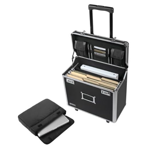 Can you put briefcase against luggage arms Vaultz Locking Mobile Business Case