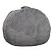 Bean Bag Chair 3Ft Luxurious Faux Rabbit Fur Memory Foam Bean Bag Chairs for Adults/Teens with Filling,Ultra Soft Faux Fur Fabric, Round Fluffy Sofa for Living Room Bedroom College Dorm (Grey)