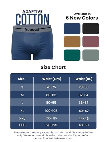 Image of Freecultr Men's Cotton Trunks | Breathable & Moisture Absorbing | Soft Comfort Fit | Everyday Innerwear
