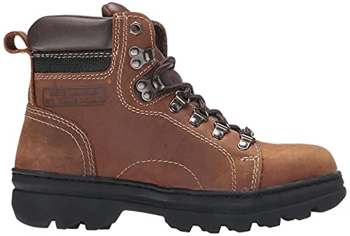 Image of Ad Tec Men's 6 inch Ankle Laceup Leather Certified Work & Hiker Boot | Steel Toe, Padded Collar, Cushioned Insole & Oil Resistant Outsole